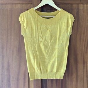 The Limited yellow short sleeved blouse